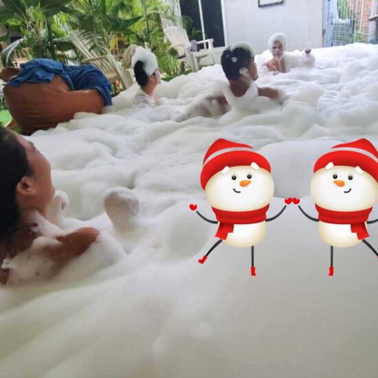 White Christmas Snow Foam Party